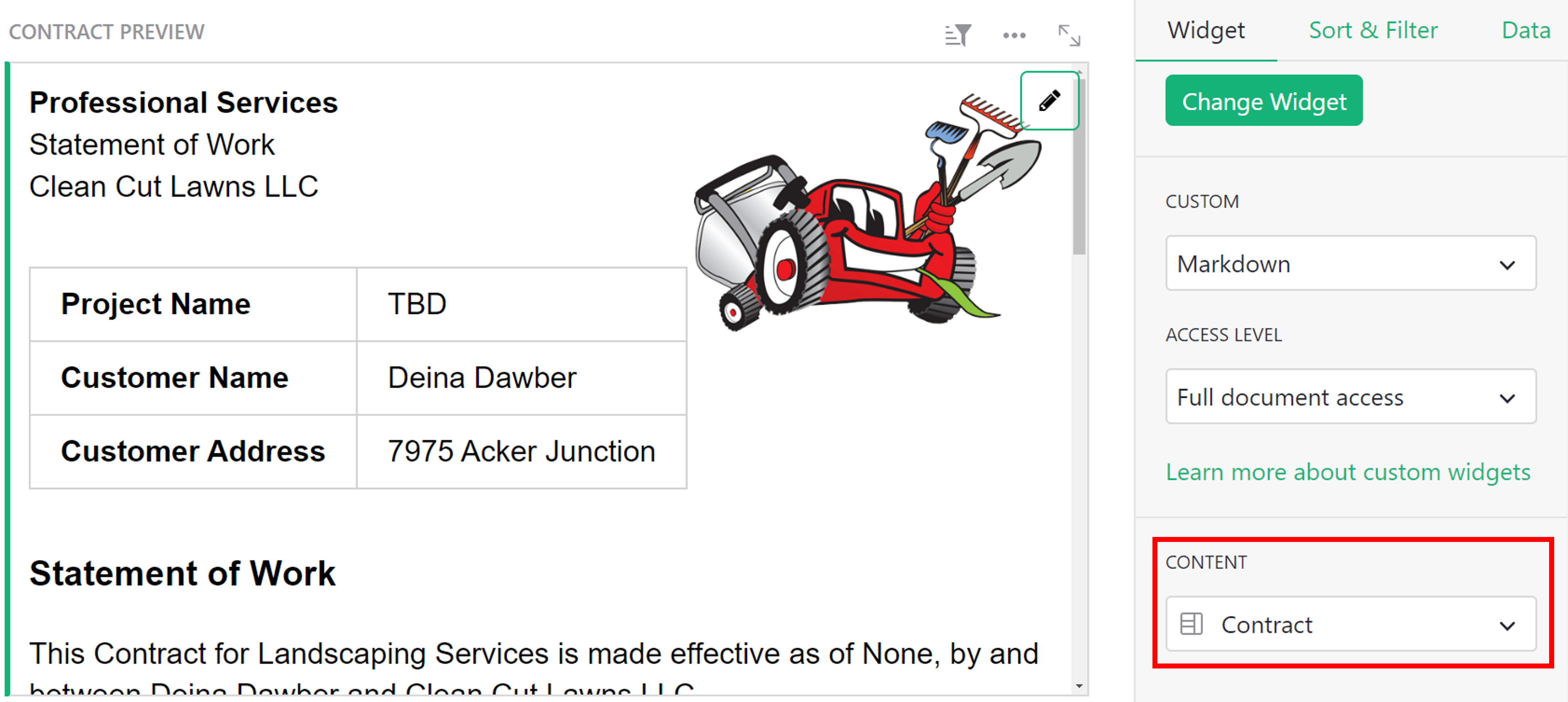 contract-widget-configuration