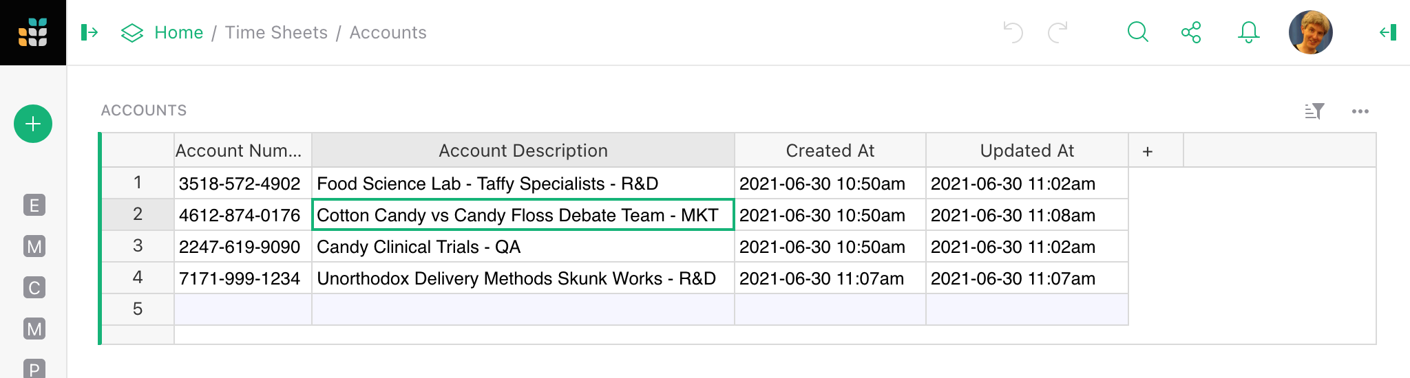 Created-At and Updated-At columns in use