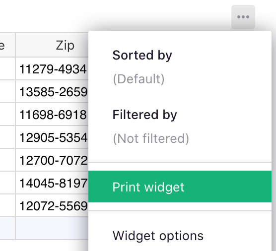 Print Widget